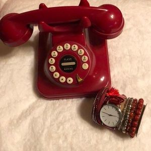 Red Watch and Bracelets